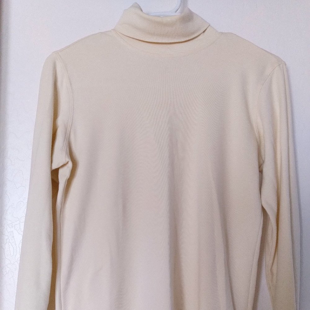 Cream Cotton Turtleneck